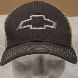 Adjustable Vintage green/ gray Chevrolet Snapback Trucker Hat Mesh Chevy